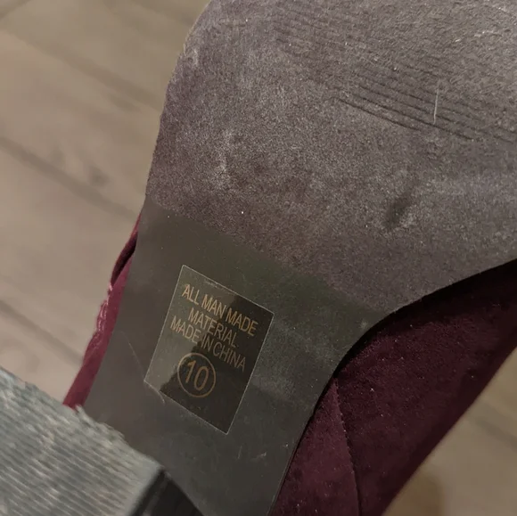 Charlotte Russe Plum Boots 10 - Picture 6 of 8